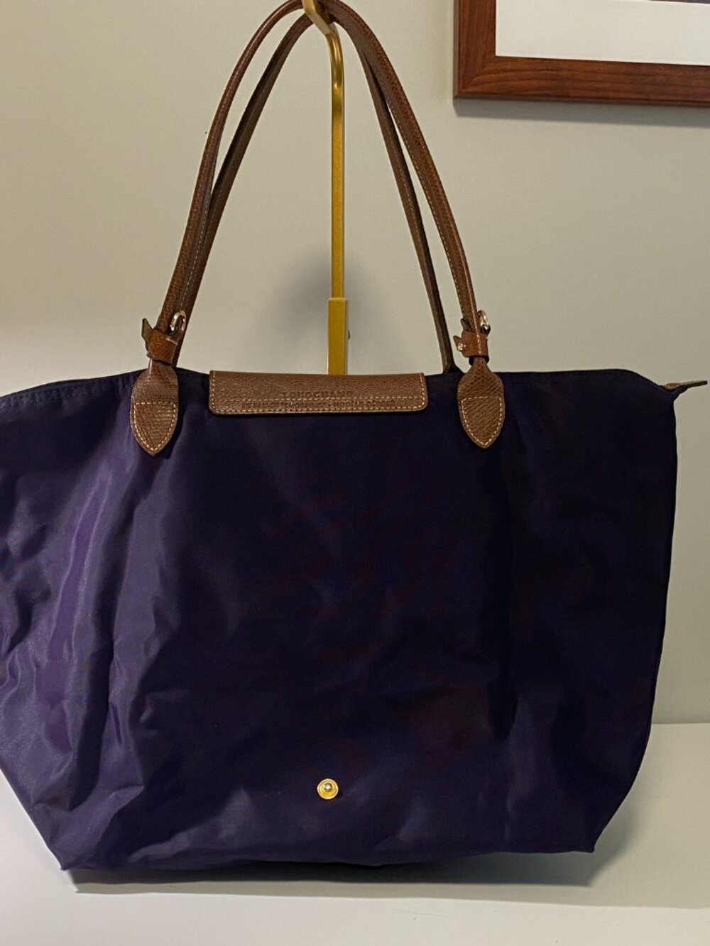 Authentic Preowned Purple Longchamp LePliage Large Tote - Picture 11 of 14